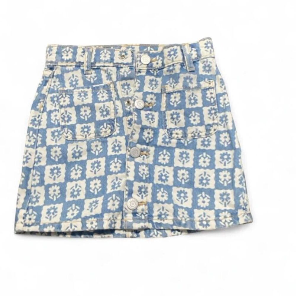 Old Navy Girls' FLoral Demin Skirt 5T